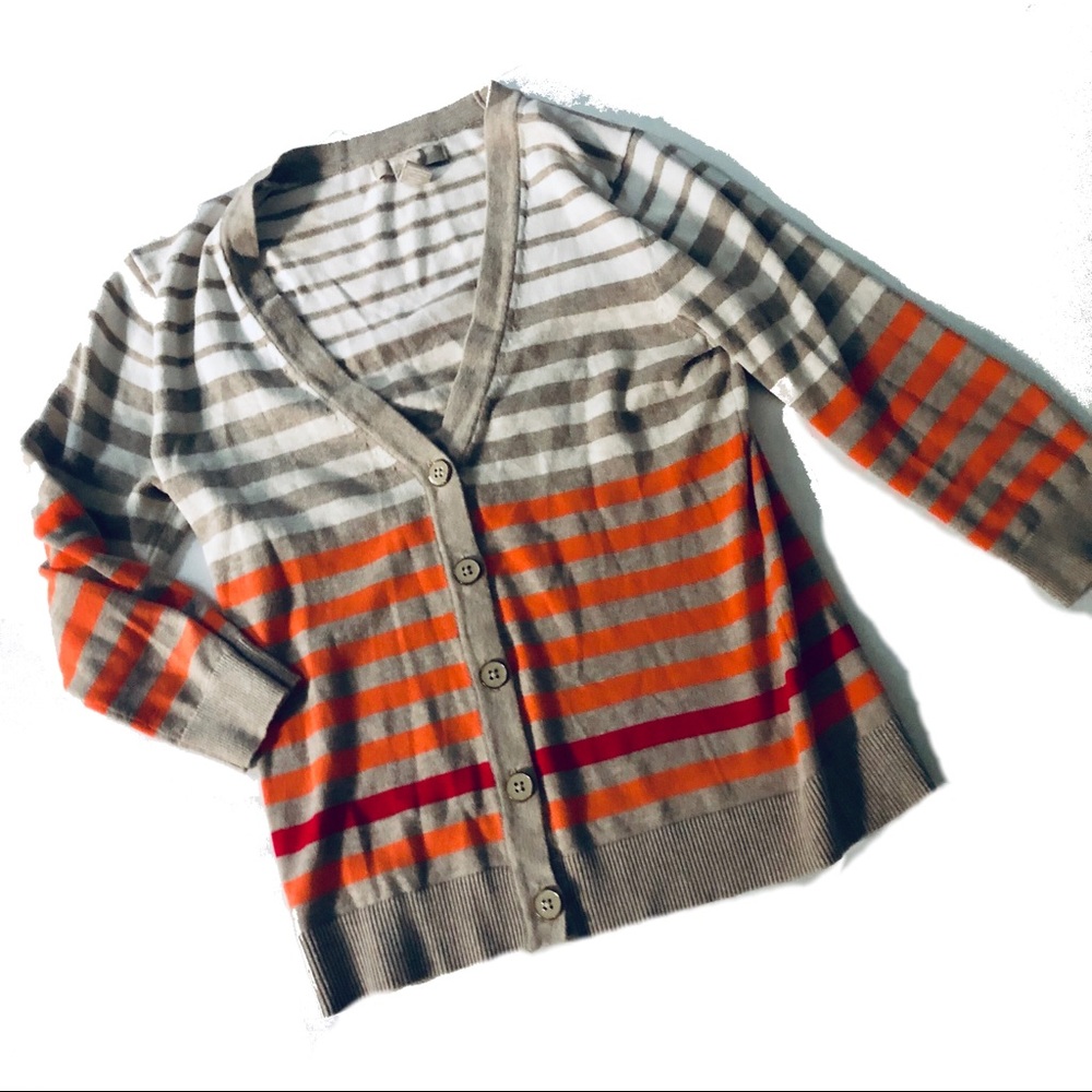 Banana Republic Small Cardigan cream tan orange